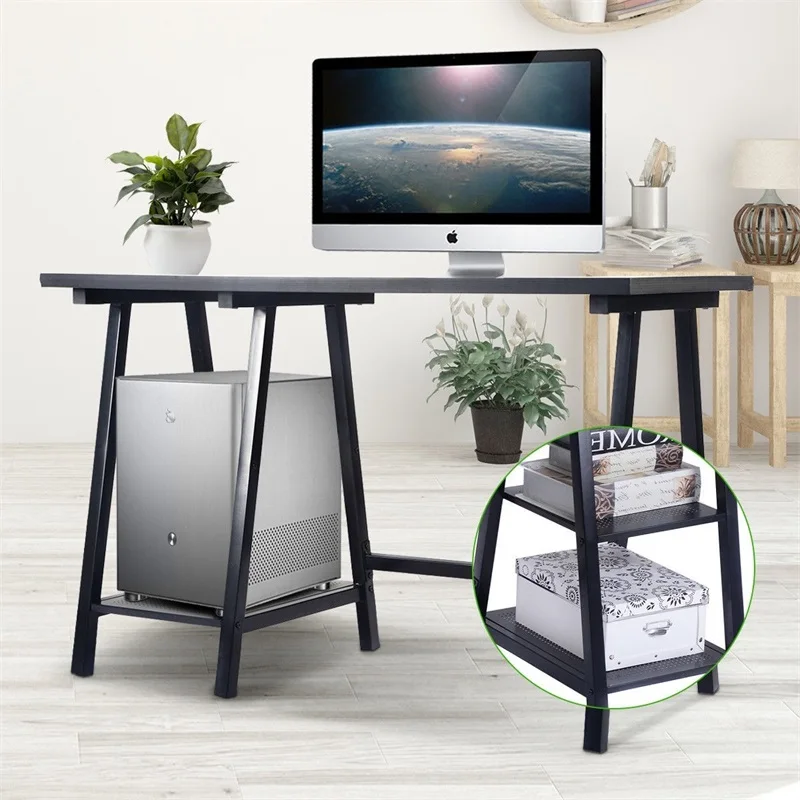 

High Quality Modern Design MDF Board Computer Writing Study Desk Two of Separate Partitions Large Study Office Desk Tables