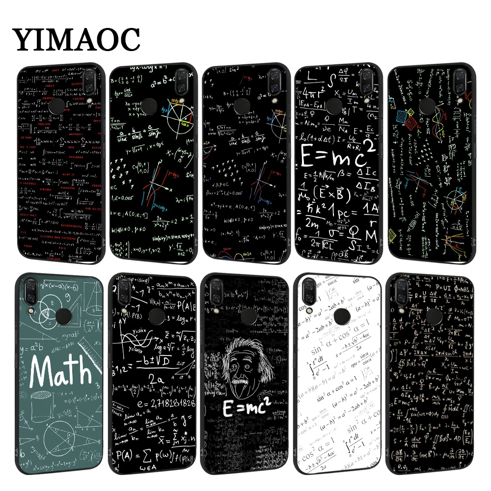 

YIMAOC mc2 with E=mc Math Albert Soft Case for Huawei Honor Note 10 9 Lite 8C 8X 8 Lite 7X 7A 3GB Pro 7C 6A