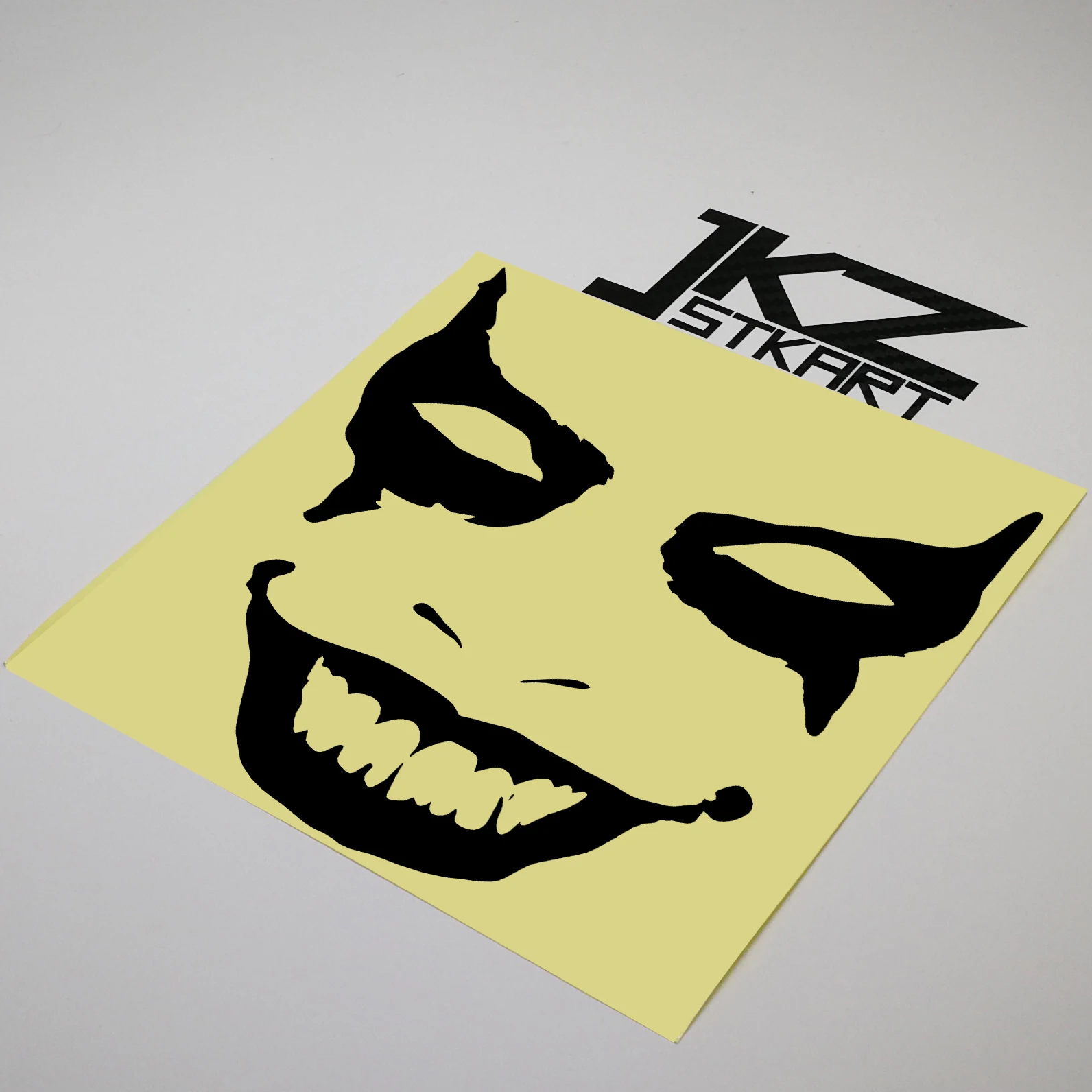 

JKZ STKART Vinyl Die Cut Car Sticker Decal Joker Mask Face 15x 15 cm for Motor Bike Laptop Helmet Decorated Sticker