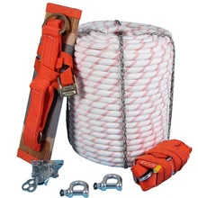 50 м 22-24 мм воздушная работа над заземлением высокая высота безопасности Рабочая веревка жгут, полный набор открытый стеклянный инструмент для очистки