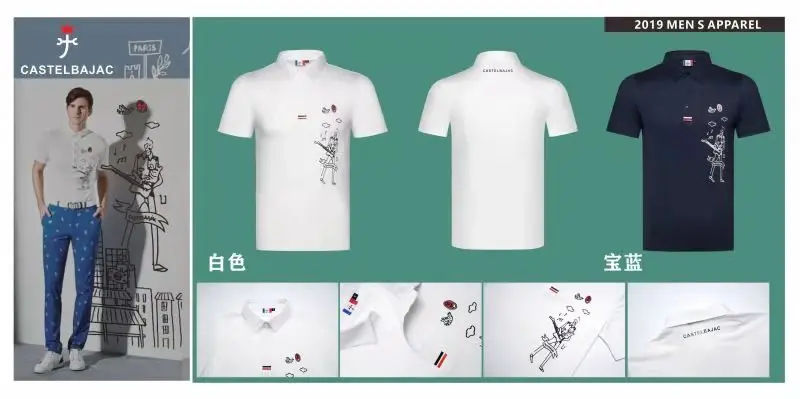 

Q2019 Golf Costume Men Spring and Summer Short Sleeve golf T-Shirt Quick-drying Breathable Golf Jersey Golf Clothes