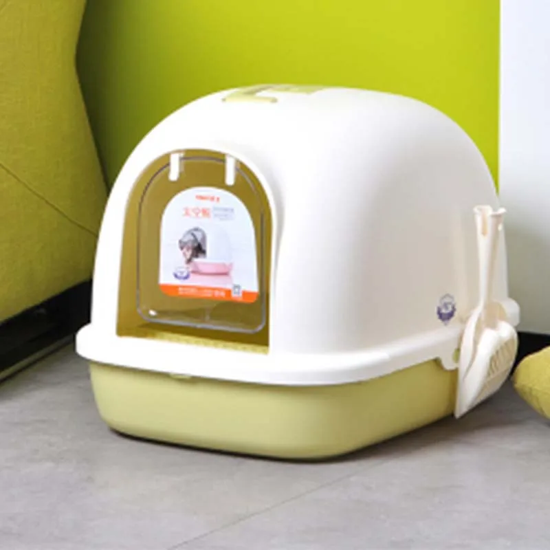 

Fully Enclosed Cat Litter Basin Cat Toilet Deodorization Extra Large Anti-splash Cat Salad Stool Basin Cat Supplies Semi-e