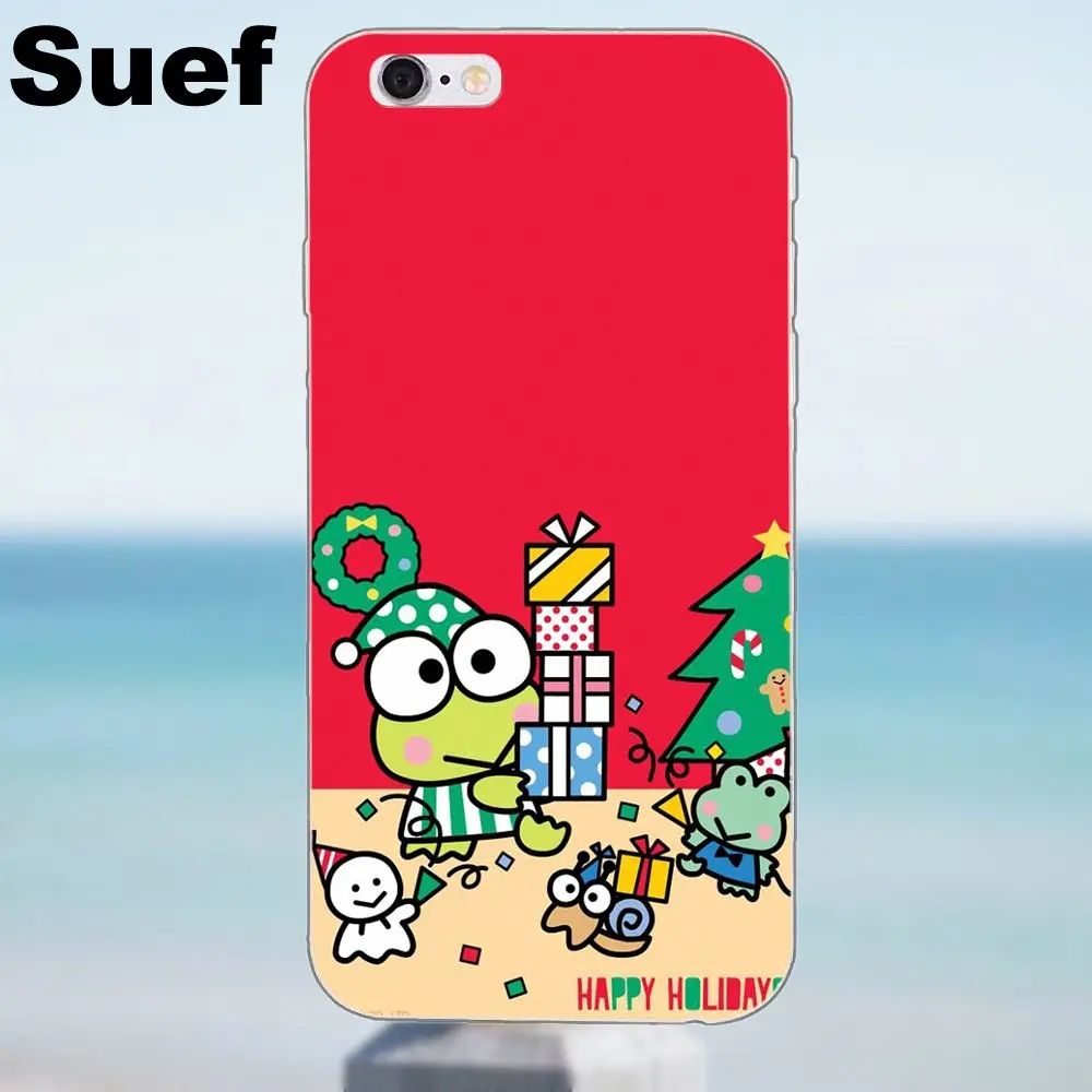 Suef мягкие чехлы для телефонов Музыка Keroppi Dj лягушка iPhone X 4 4S 5 5S 5C SE 6 6S 7 8 Plus Galaxy A3 A5 J1