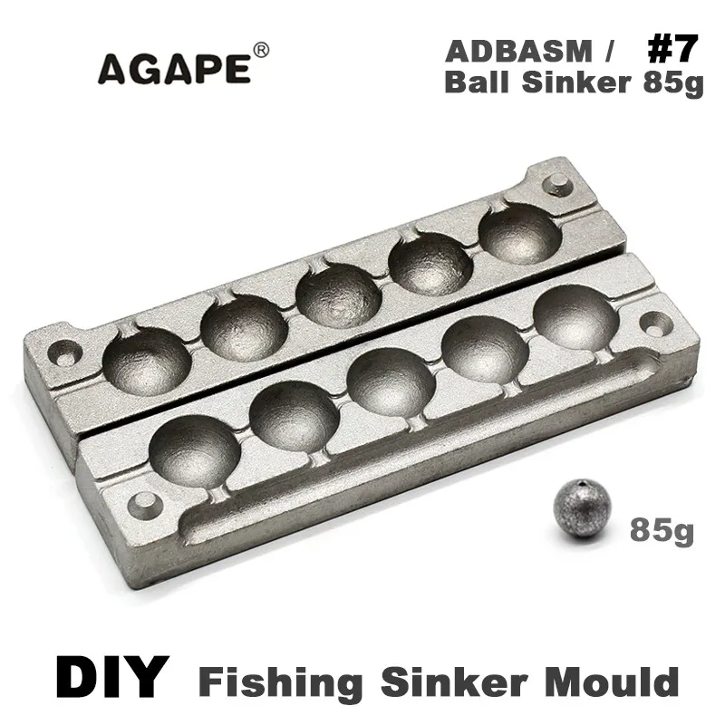 Agape DIY рыболовный шар грузило форма ADBASM/#7 85 г 5 полостей | Спорт и развлечения