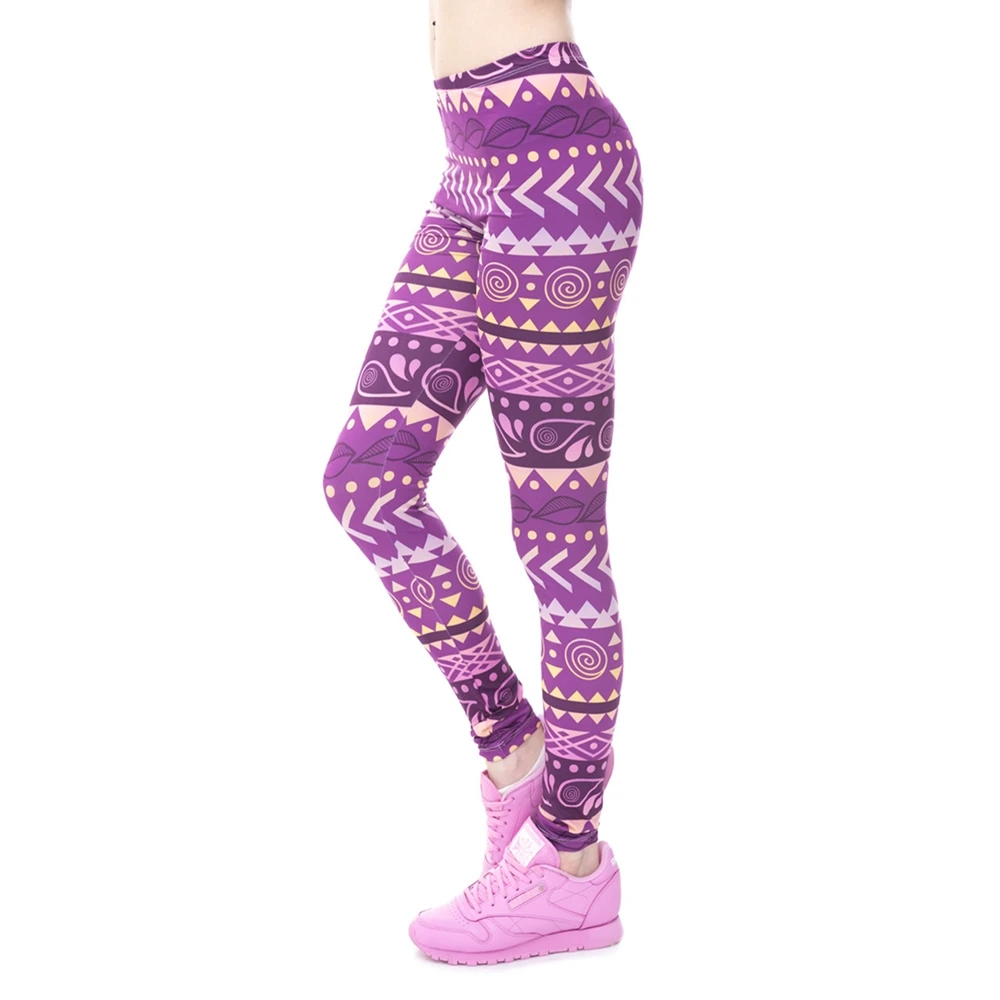 

New Classic Boho Purple 3D Print Leggings Women Slim Jeggings Sexy Leggins Tayt Fitness Legging Calzas Mujer Soft Legins Girls
