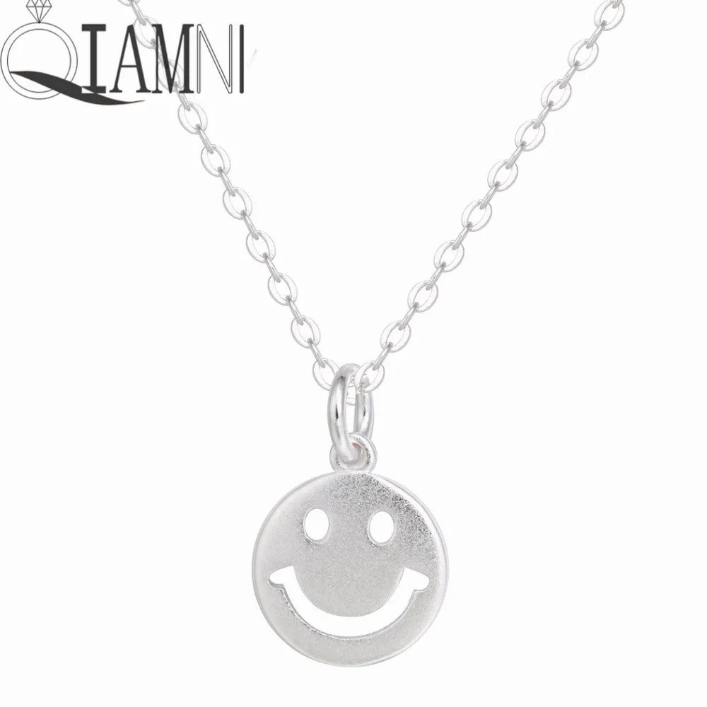 QIAMNI Sunshine Smile Face Pendant Chain Choker Necklace Christmas Gift