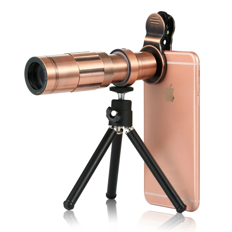 2018 Universal Clips HD 20X Optical Telephoto Lens With Tripod Telescope Zoom Lentes For iPhone X 6 6s 7 8 Plus Samsung Xiaomi