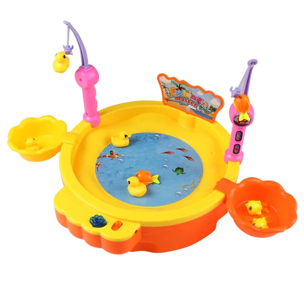 36 шт. классическая рыбалка игрушки, детские развивающие игрушки с легкой музыки Электрический вращающийся рыбалка игра для ребенка