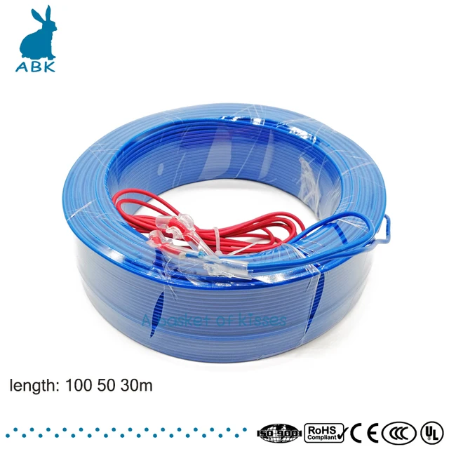 30m 50m 100m Greenhouse heating cable for agricultural greenhouse Fixed