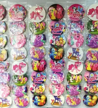 

Lot 3 sheets 144 Pcs My Little Pony Badge Button Pins Party Gifts Diameter 4.0 CM S313