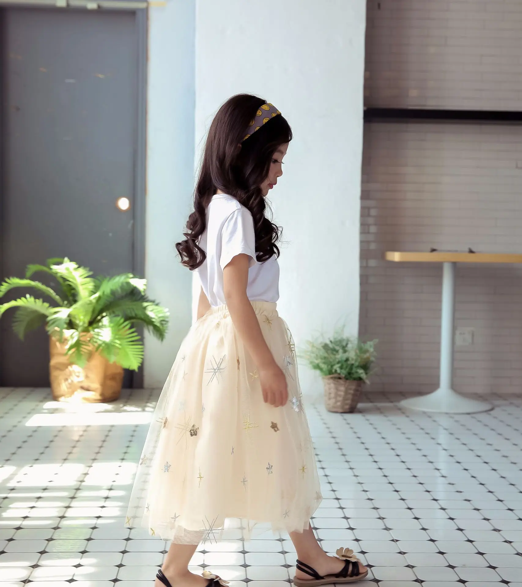 Saia para 6 Meninas Saias Macio Fofo Tule Tutu Saia Pettiskirt Longas Crianças Malha Bola Vestido Estrela Lantejoulas 8 10 13 Ano 18 saia pettiskirt saias longas crianças malha bola