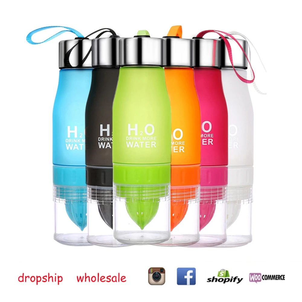 Free Shipping! Lemon Cup Water Bottle 650ml Multi Color H2O Drink More