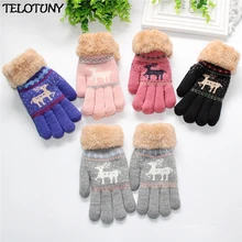 TELOTUNY/ г.; модные милые плотные Рождественские теплые перчатки с олененком для маленьких мальчиков и девочек; IU20