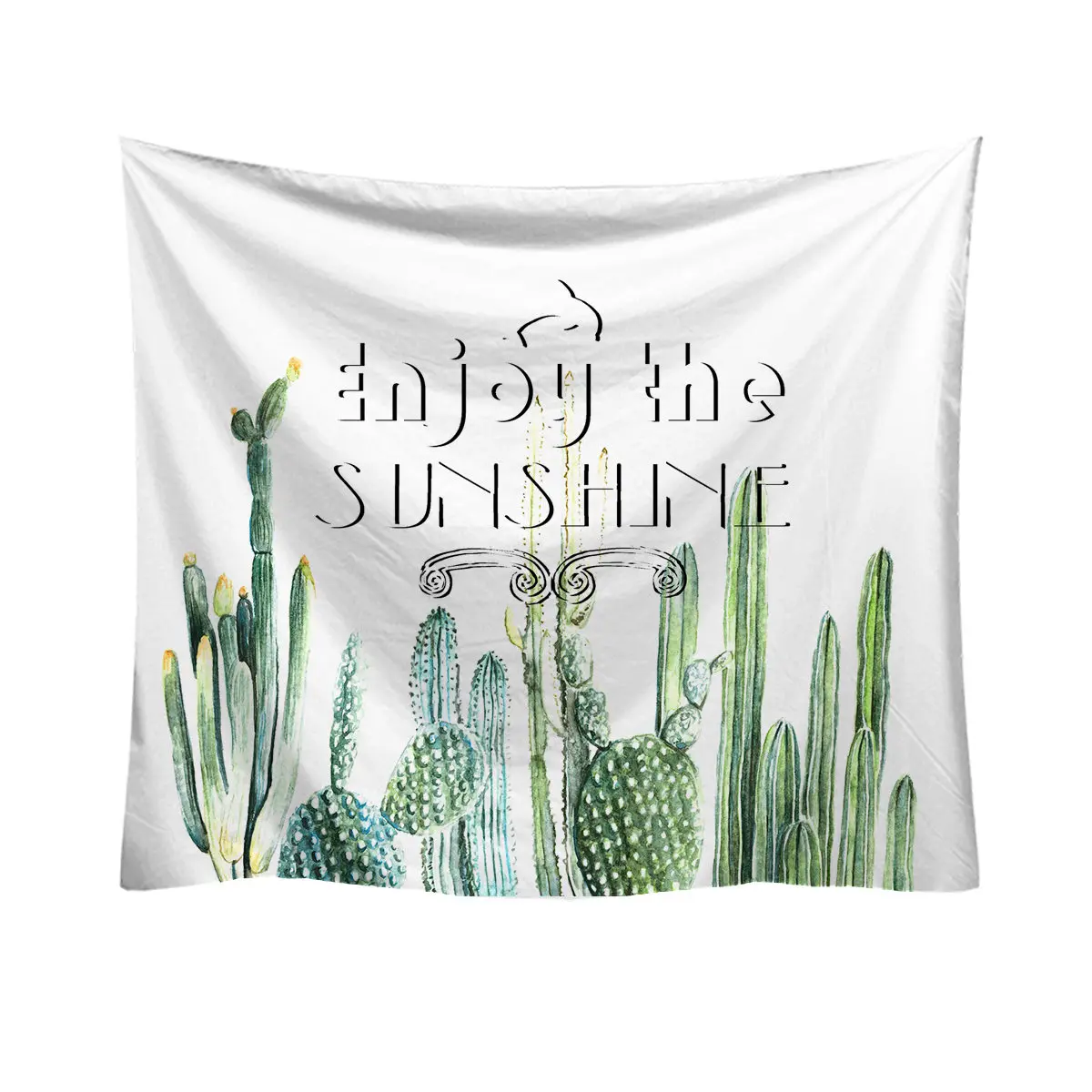 

Wall Fabric Cactus Pineapple Tapestry Wall Hanging Wall Tapestry Blanket Living Room Bedroom Farmhouse Decor Beach Mat Polyester