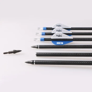 

Archery Carbon Arrow 6 Pcs 32" Archery 3K carbon fiber Arrows for Compound bow