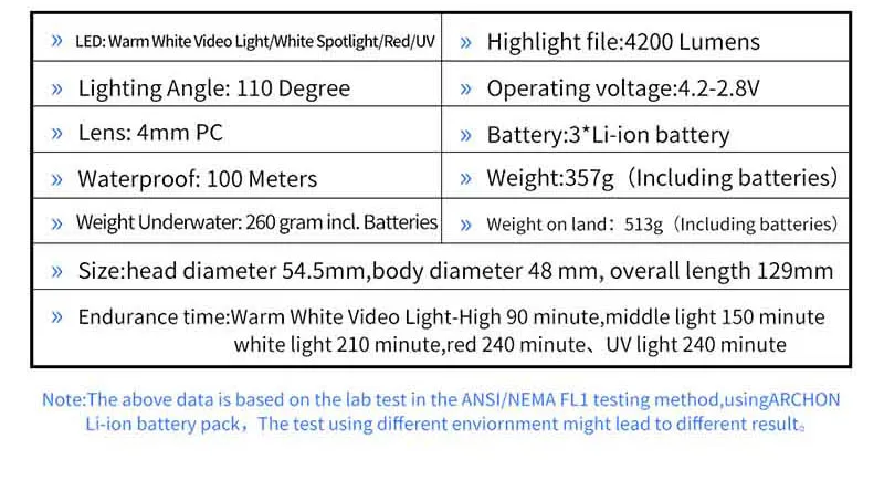 ARCHON W41VP II D35VP II фонарик для дайвинга 4200LM CREE L2 Красный СВЕТОДИОДНЫЙ УФ подводные фонари для дайвинга фотографирование видео точечный свет