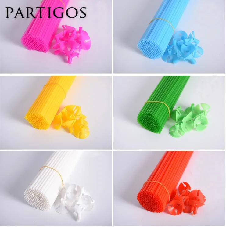 

Latex Balloon Stick Rods 20set/lot Plastic Balloon Accessories 40cm PVC Balloon Holder Sticks white Cup Wedding Decoration