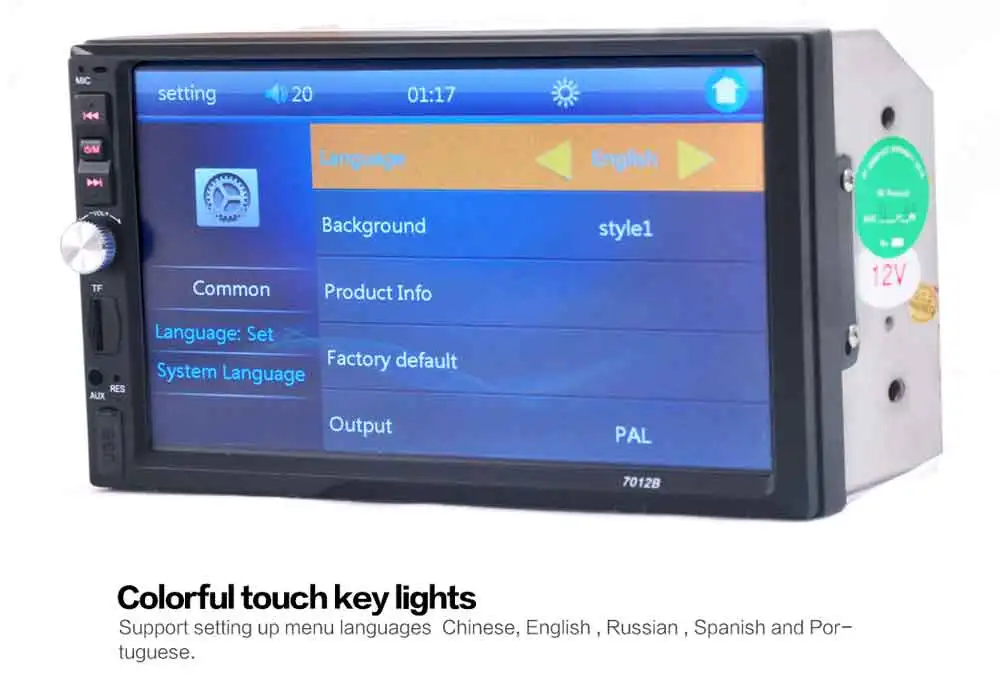 teypleri WMA, AUX Stereo 7 USB JPEG, Kamera Player FM Oto inch Bluetooth 2din dengan Auto Kelebihan Mobil Berbelanja SD Belakang Audio 12 BYNCG Autoradio MP5 MMC V MP4 10 teypleri WMA, AUX Stereo 10