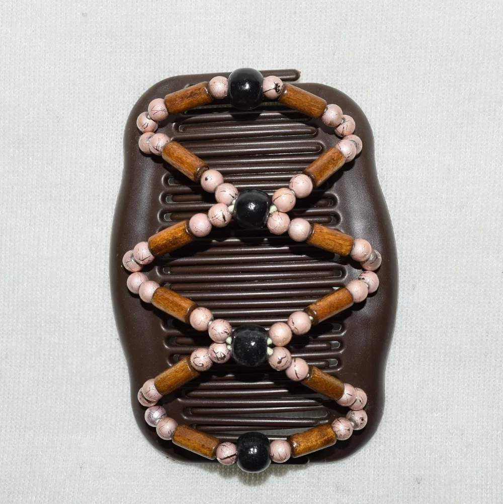 small crack and black beads 30 pcs / lot Magic Strecthy Hair Combs