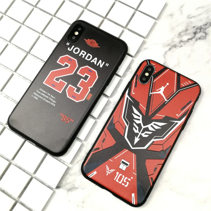 

Sports Nba Air Jordan 23 Ow 3d Relief Case For Iphone X Xs Max Xr 10 8 7 6 6s Plus Cases Soft Matte Silicon Coque Fundas Capa