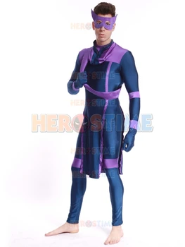 

The Avengers Costume Purple & Blue Hawkeye Clinton Francis Barton Superhero Costume Spandex fullbody Zentai Suit For Adult/Kids