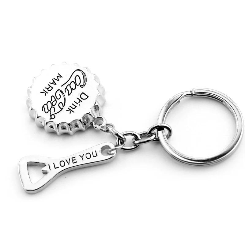 Брелок для ключей с надписью I Love You и открывалкой бутылок|charm keychain|quality keychainskeychain