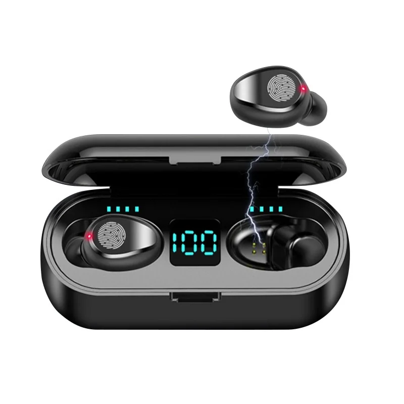 

LED TWS 5.0 Bluetooth Earphone Wireless Noise Reduction Wireless Earbuds 2000 mAh Charging case Power Bank MIN