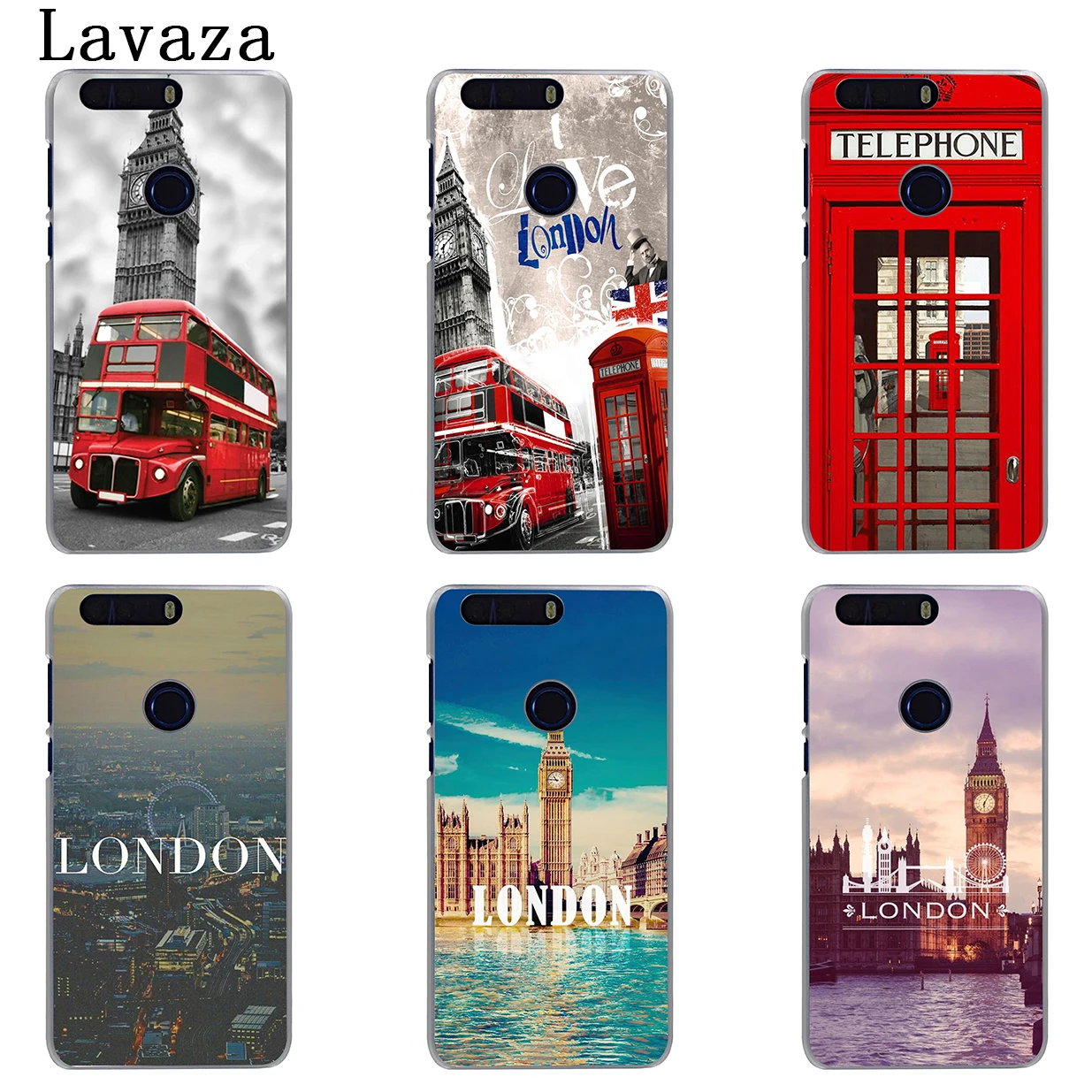 Жесткий чехол Lavaza London big ben Bus Для Huawei Y9 Y7 Prime 2018 2019 Honor 20 10 8 8A 8X 9X 9 Lite 7C 7X 7A Pro|phone cases|case