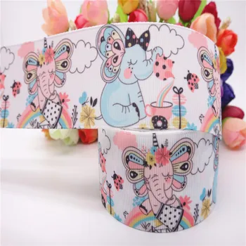 

10 Yards 1" 25MM /1.5" 38MM Animal/Cake Printed Grosgrain Ribbon For Crafts DIY Hair Bows Birthday Decoration MD19031103