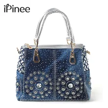 iPinee Casual Ladies Tote Bags Designer Crystal Diamond Women Messenger Bags Famous Brand Luxury Handbags Women