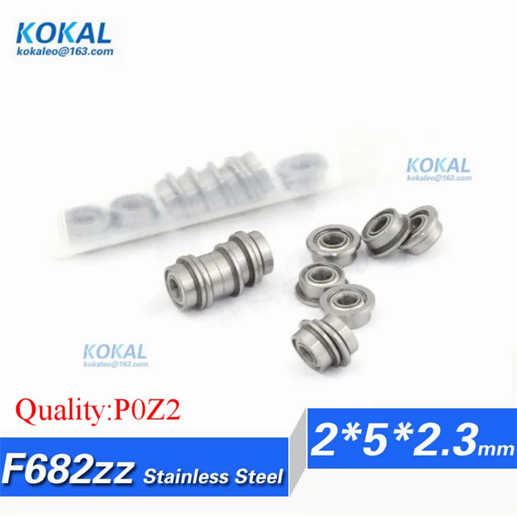 

[SF682ZZ-P2] 10pcs stainless steel flange bushing 440C 420C ABEC-5 high level micro bearing SF682zz SF682-zz SF682 2*5*2.3mm