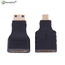 1set HDMI to Micro HDMI + HDMI to Mini Converter Gold Plated HD Extension Adapter Connector for Video TV for Xbox 360 HDTV 1080P