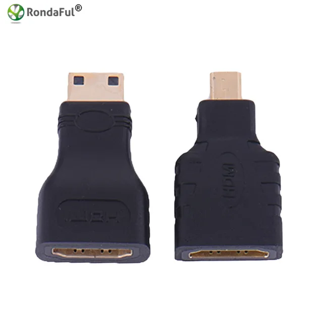 Cheap 1set HDMI to Micro HDMI + HDMI to Mini Converter Gold Plated HD Extension Adapter Connector for Video TV for Xbox 360 HDTV 1080P Cheap 1set HDMI to Micro HDMI + HDMI to Mini Converter Gold Plated HD Extension Adapter Connector for Video TV for Xbox 360 HDTV 1080P
