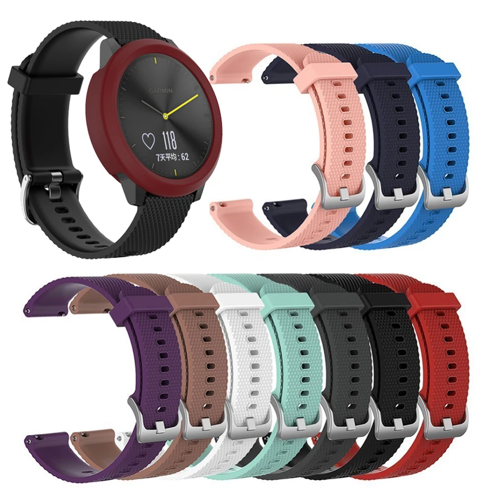 

watch band For Garmin Vivoactive 3/Vivomove HR Band Soft Silicone smart watch Accessories Sport Breathable Strap Wristband belt
