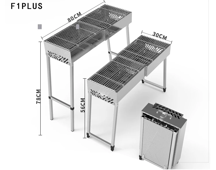 Нержавеющая сталь домашний или открытый барбекю гриль складной барбекю гриль большой гриль для шашлыка барбекю