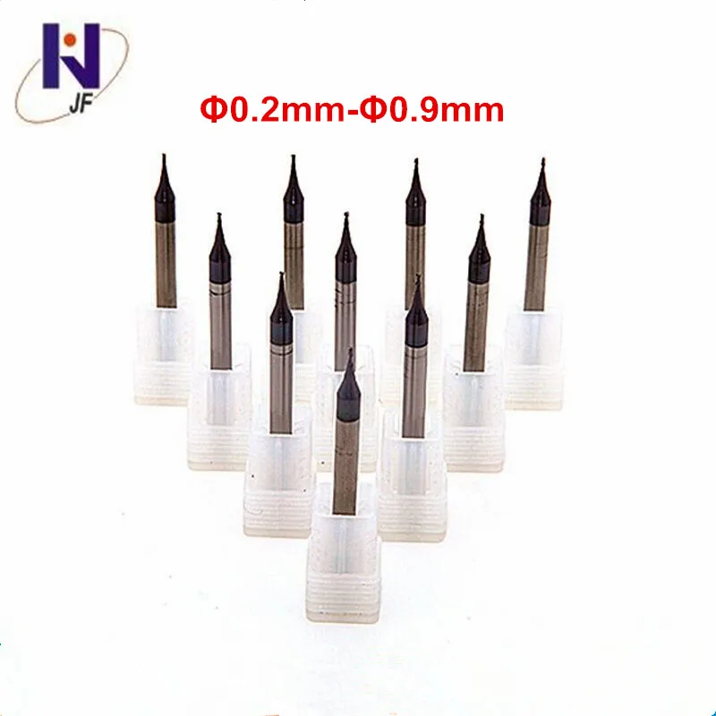 10 шт./лот 0,8 мм 0,8* D1.6* D4* 50* 2F карбида micro концевых фрез HRC50 TiAlN горячая распродажа