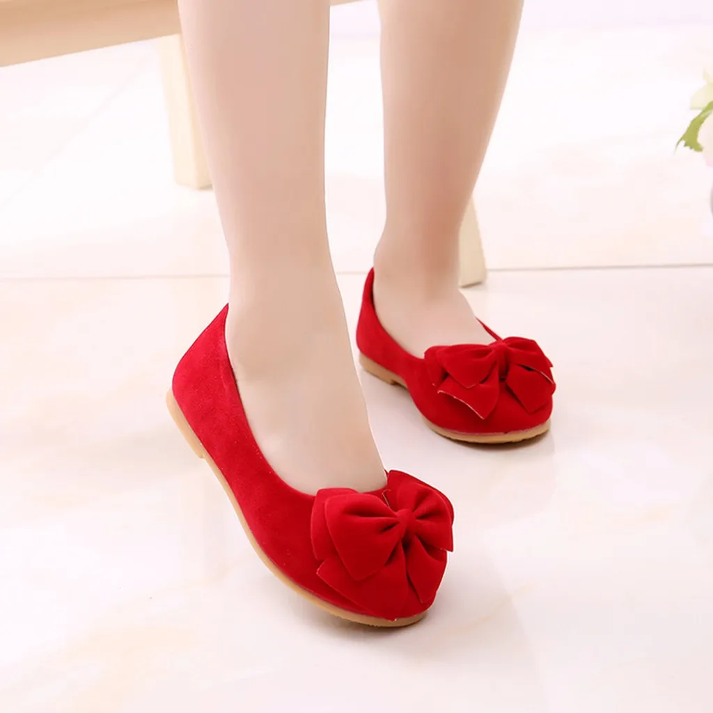 

fasahion girls shoes Children Kid Baby Girls Solid Bowknot Student Single Soft Dance Princess Shoes kız bebek ayakkabı4.02