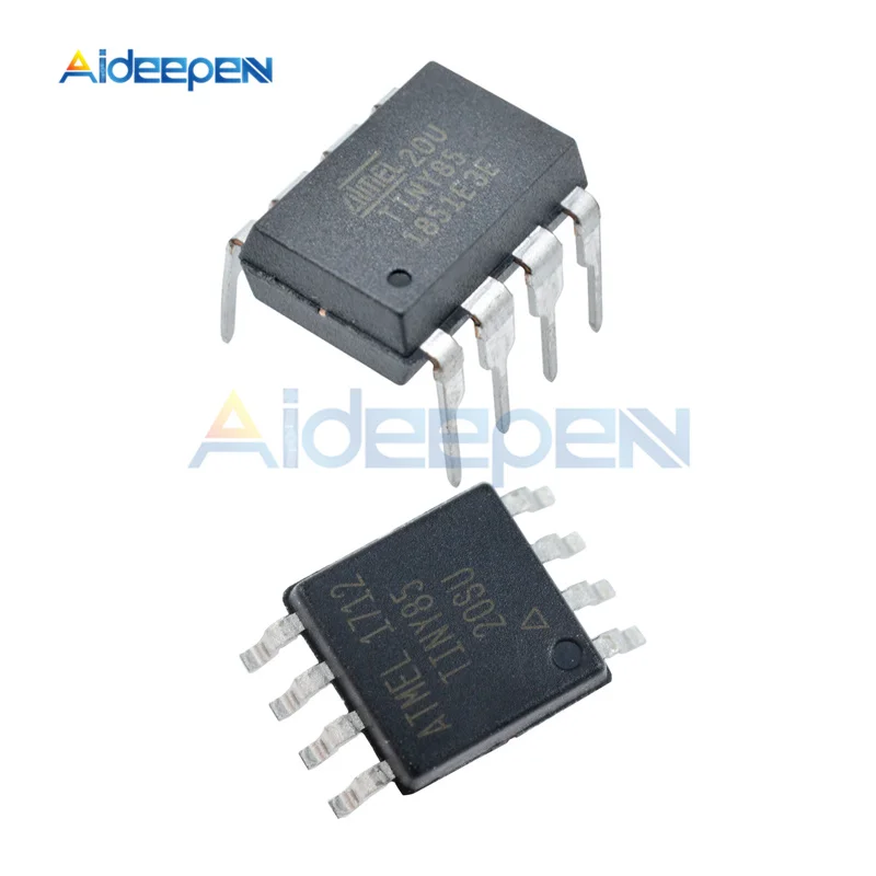 Микроконтроллер ATTINY85 8 бит DIP IC AVR MCU ATTINY 20 МГц контактов 8SOIC микроконтроллер