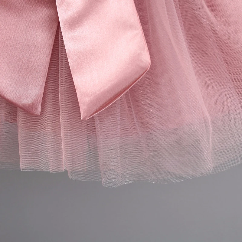 Baby Dresses Girls Children's Toddler Girls Big bowknot Chiffon Princess Dresses Party Dress for girls Easter kids clothing (2)