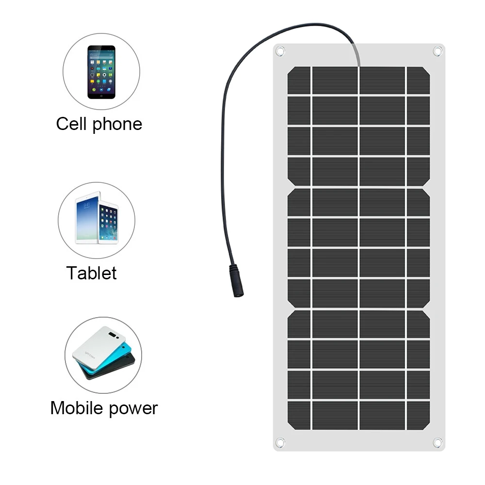 Xinpugaung гибкий Панели солнечные 10 Вт Водонепроницаемый Портативный зарядка от солнечной энергии 5V 1.6A USB Выход Мощность банка для телефона на открытом воздухе для зарядки
