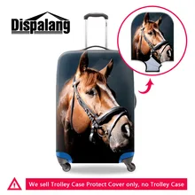 Животный принт лошади пылезащитный эластичный прочный багажный Защитный чехол для 18-30 дюймов чемодан Крышка модные аксессуары для путешествий