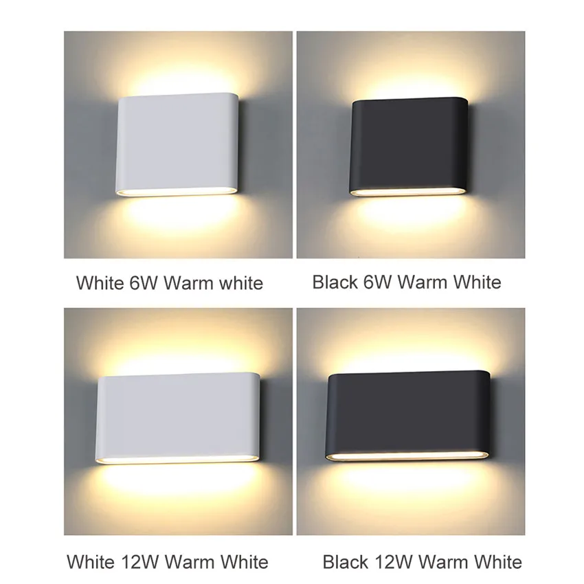 LED Wall Light Wall Lamp Wall Lighting Spotlight Indoor/Outdoor 12W Warm White 