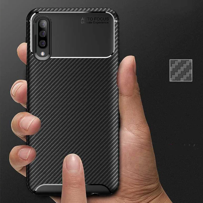 Чехол из углеродного волокна для samsung Galaxy A50, чехол для телефона с полной защитой, чехол для samsung A70 A 50, 360 противоударный бампер