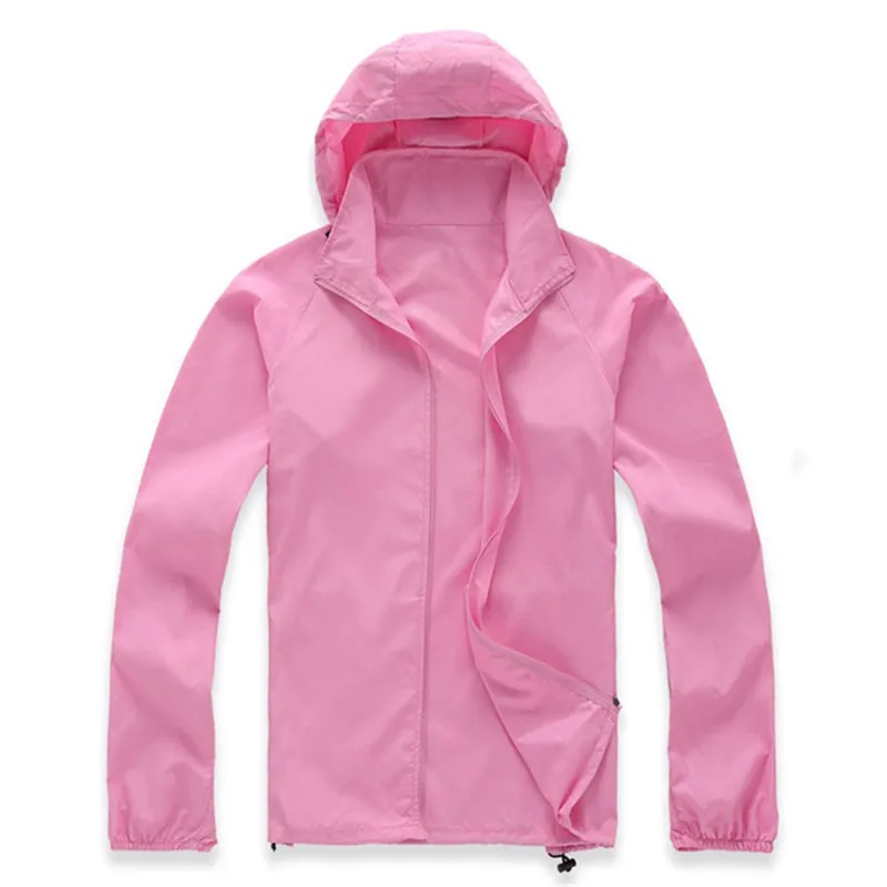 

Spring Summer Thin Trench Coat Women Men Hooded Raincoat Sunscreen UV protection Windproof Rainproof Work clothes Plus size 2802