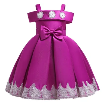 

2019 Girl clothes applique princess dress for wedding party kids clothes for toddler children's christmas baby costume