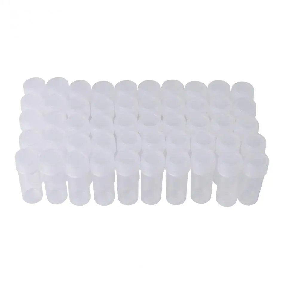 

50 Pcs Plastic Sample Bottles Good Sealing Small Storage Container Powder Craft with Screw Refillable Bottles
