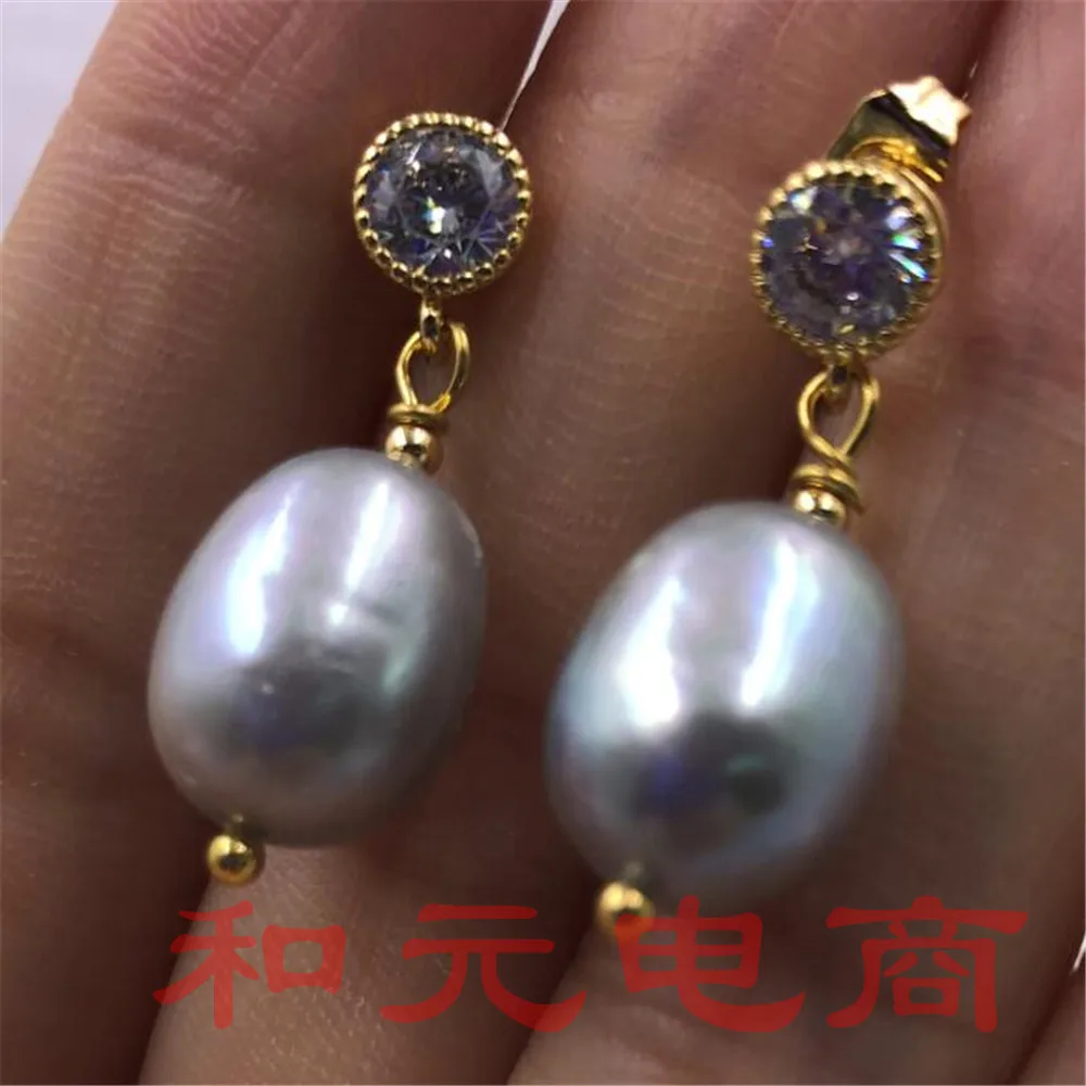 Huge White Baroque Pearl Earrings 18k Gold Plating Dangler TwoPin South Sea AAA Huge White Baroque Pearl Earrings 18k Gold Plating Dangler TwoPin South Sea AAA