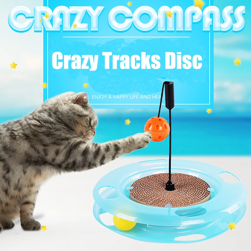 APAULAPET смешная игрушка для Питомца Кошка Crazy диск с шариком взаимодействие развлекательная игра игрушечная тарелка с кошачьим мячом игрушка с царапиной доской