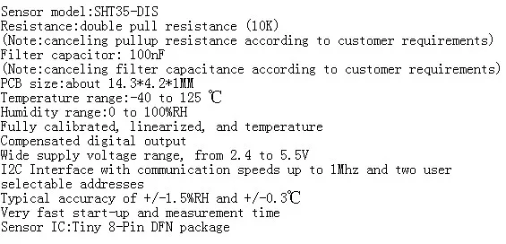 10 шт./лот цифровой датчик температуры и влажности SHT35 IIC двойной потяните сопротивление фильтр конденсатор Индивидуальные DIY