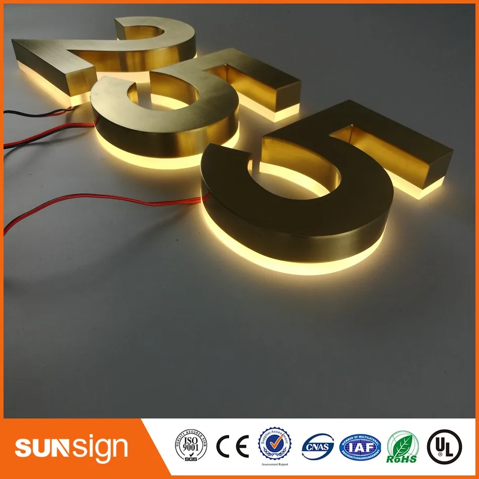 

Wholesale halo lit house number led for hotel room